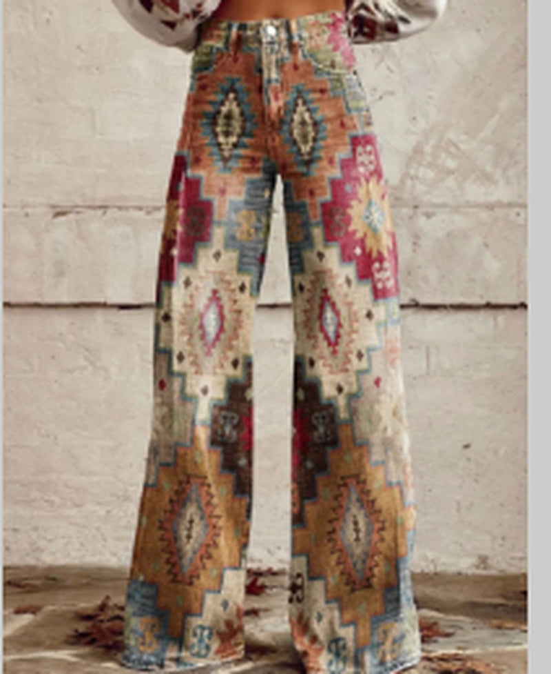  European and American Plus Size Women's Casual Thin Wide Leg Pants