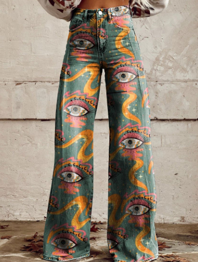  European and American Plus Size Women's Casual Thin Wide Leg Pants