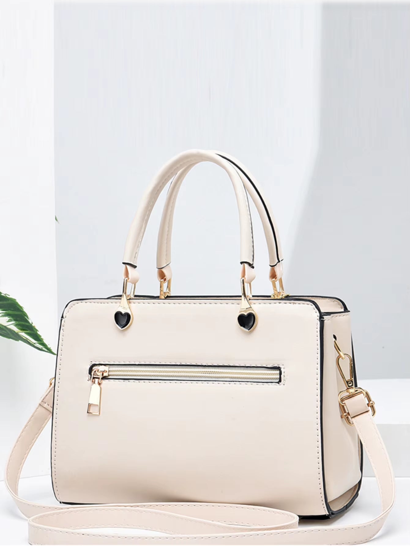 Pure Color Simple Fashion Atmospheric Women'S Handbag, the Temperament of the High-Grade All-In-One Travel Single Shoulder Cross