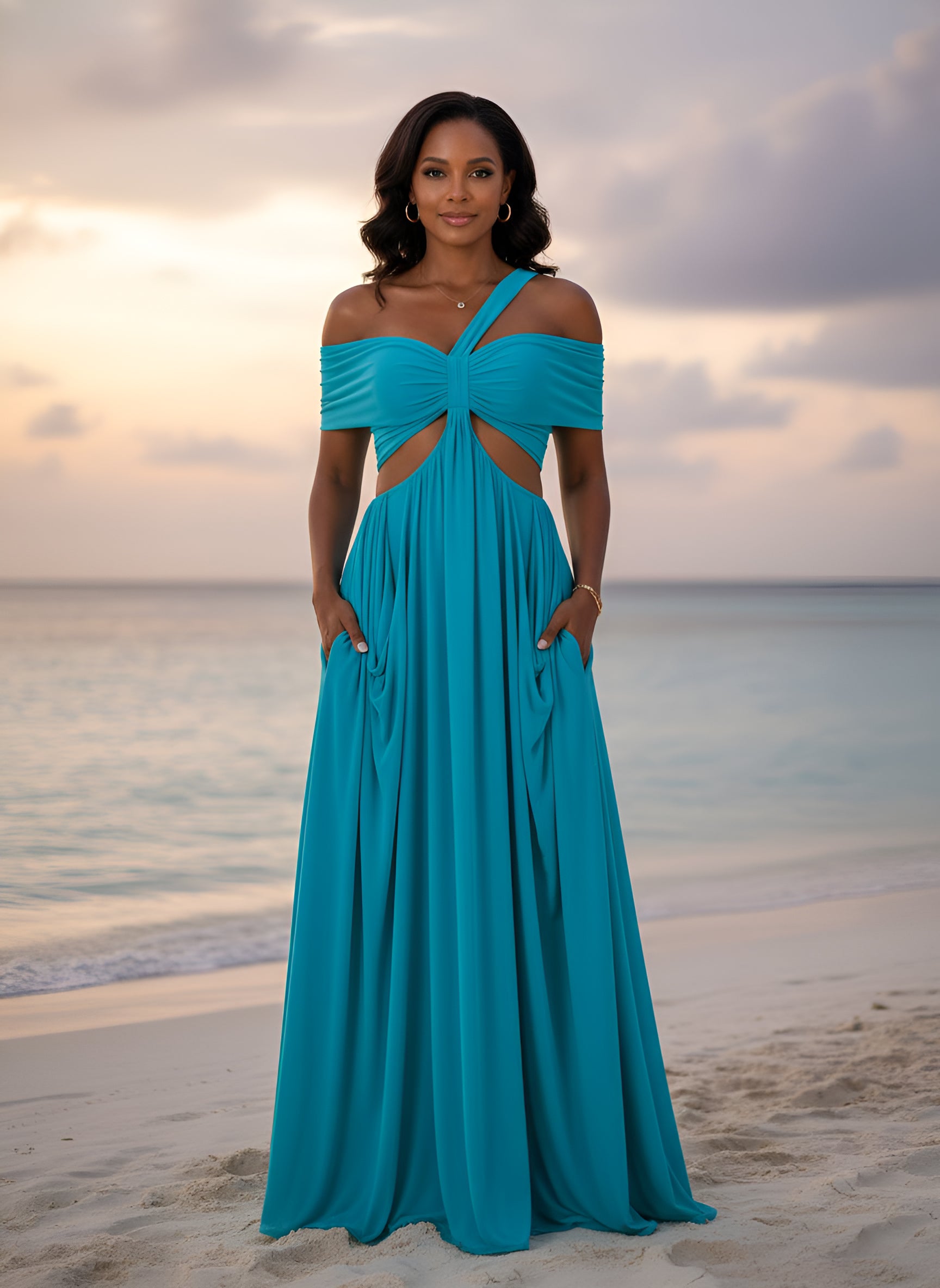 Elegant Women's Cut-Out Layered Irregular Party Dresses for Special Occasions - Loose Ruched Night Out Clubwear