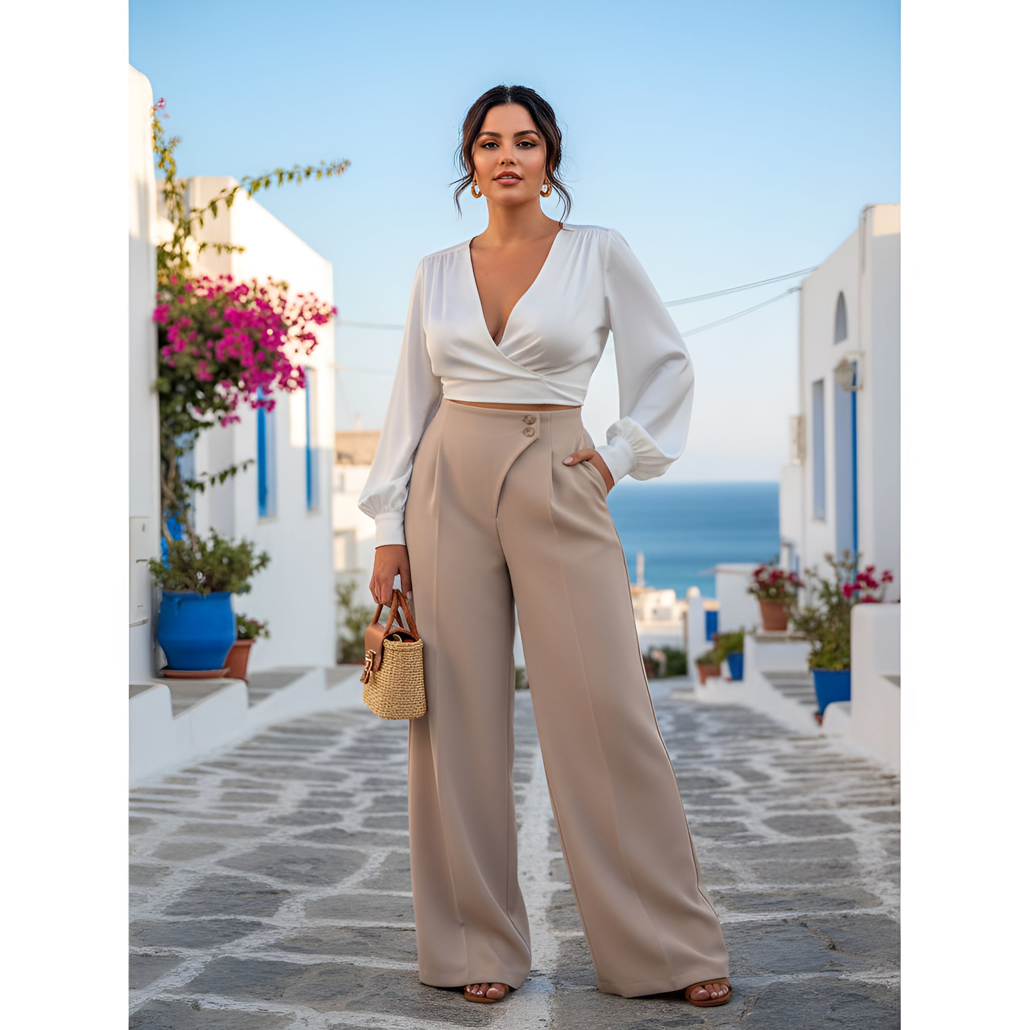 Women's Casual Straight-Leg Trousers