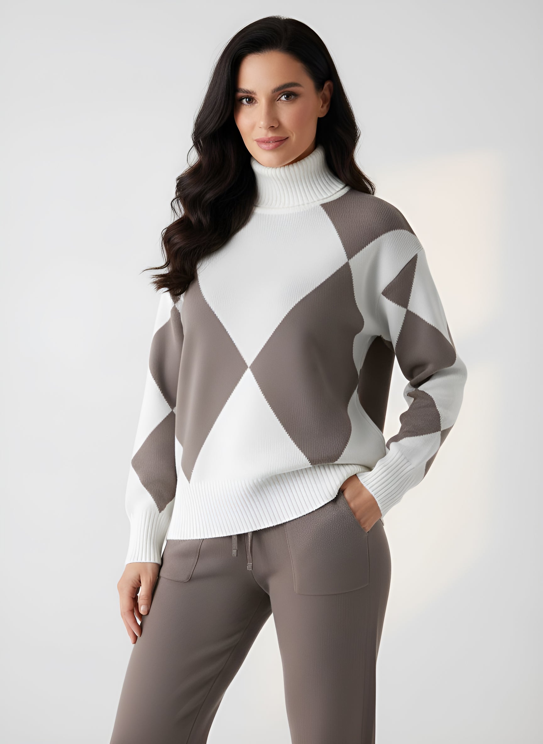 Casual Set Women'S Height Anti-Aging Elegant

Product information:
Fabric name: viscose fiber
Color: black, blue, brown, red
Sleeve type: regular sleeve
Pants length: trousers
Main fabric composition: viscose fiber
Sleeve length: long sleeve
Style: commuting style

Note: 1. Asian sizes are 1 to 2 sizes smaller than European and American people. Choose the larger size if your size between two sizes. Please allow 2-3cm differences due to manual measurement. 2. Please check the size chart carefully before you 