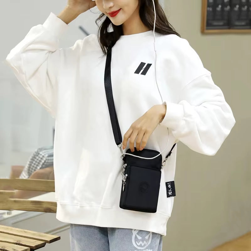 Women's Nylon Mobile Phone Bag - Versatile Crossbody Wallet and Coin Purse for Travel