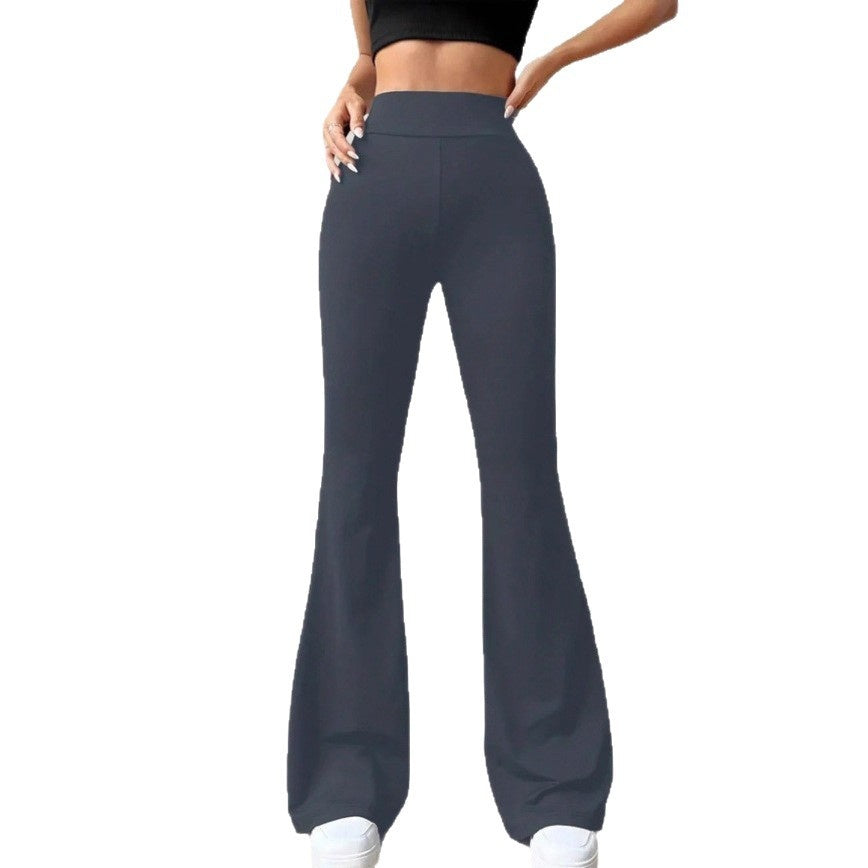 High-Waisted Bootcut Yoga Pants for Women in Solid Colors