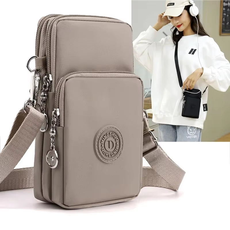 Women's Nylon Mobile Phone Bag - Versatile Crossbody Wallet and Coin Purse for Travel