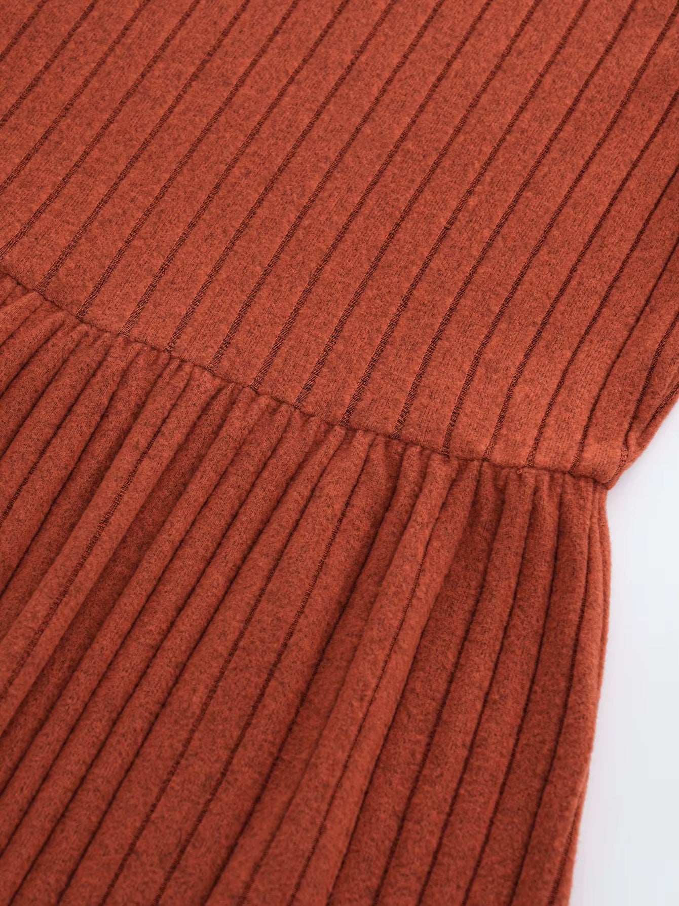 Plus Size Women's Solid Color Long Sleeve Maxi Dress for Autumn and Winter