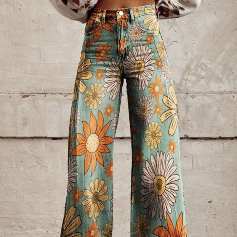  European and American Plus Size Women's Casual Thin Wide Leg Pants