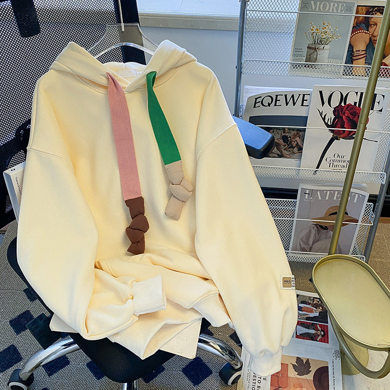 Fleece-Lined Plus Size Warm Coat for Women - Thickened Loose Sweater