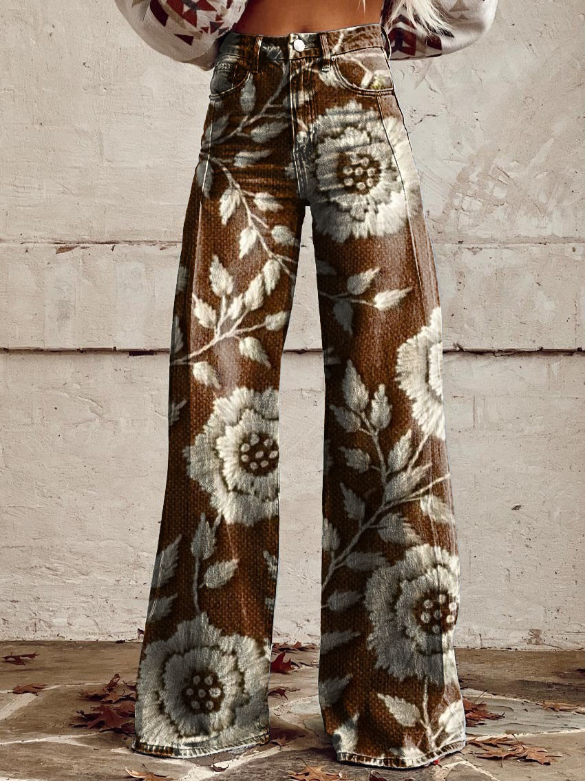  European and American Plus Size Women's Casual Thin Wide Leg Pants